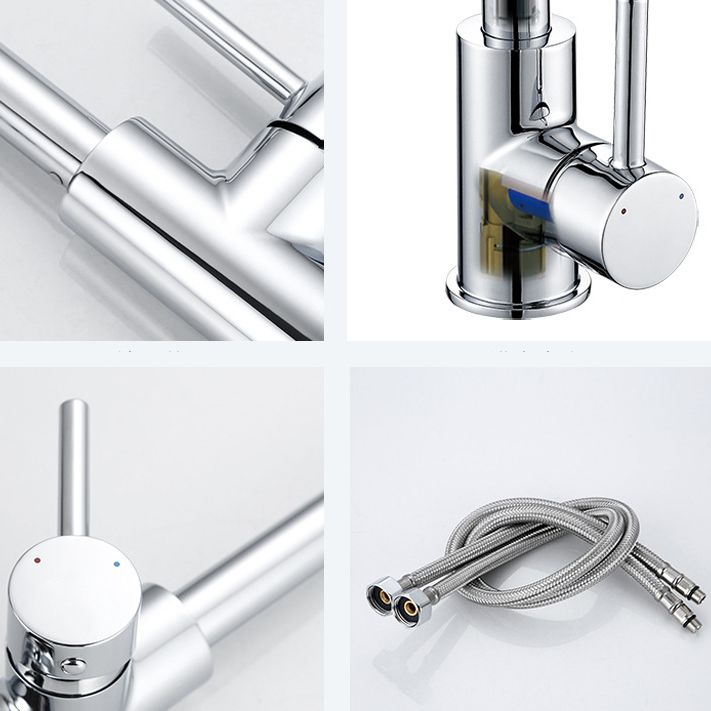 Contemporary Faucet Copper Single Handle High Arc Faucet for Kitchen