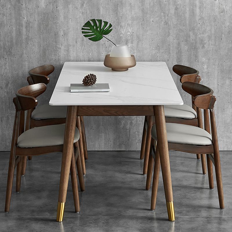 Modern Standard Sintered Stone Top Dining Room Set of Rectangle Shape for Kitchen Table Set