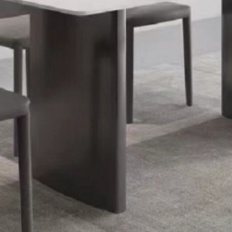 Modern Dining Table Set 1/4/6/7 Pieces with Metal Base Kitchen Furniture Set