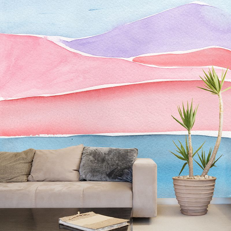 Environment Friendly Mural Wallpaper Abstract Watercolor Illustration Indoor Wall Mural