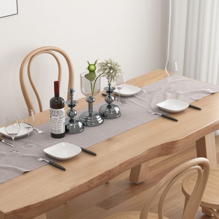 Living Room Solid Wood Top Table Modern Simple Table with 4 Legs