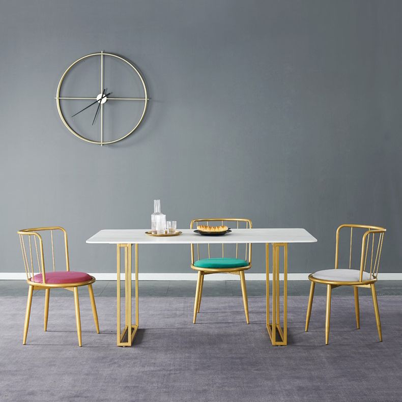 Mesa de comedor con pedestal doble, muebles rectangulares de lujo tradicionales