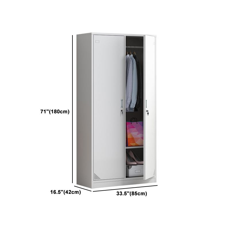 Hinged Contemporary Wardrobe Armoire Metal Wardrobe Cabinet for Home