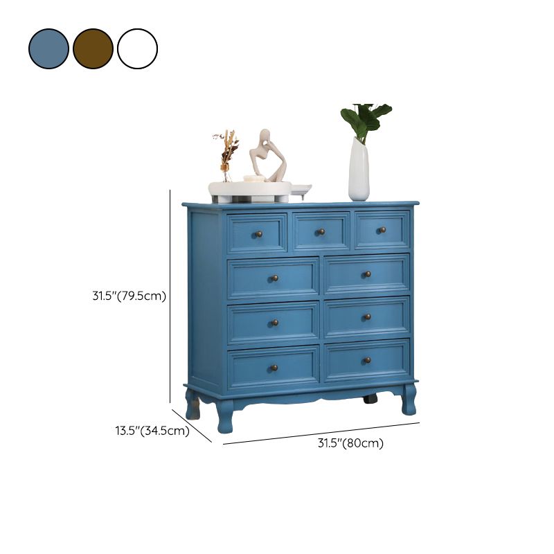 Nautical Bedroom Storage Chest Solid Wood Chest with Drawers