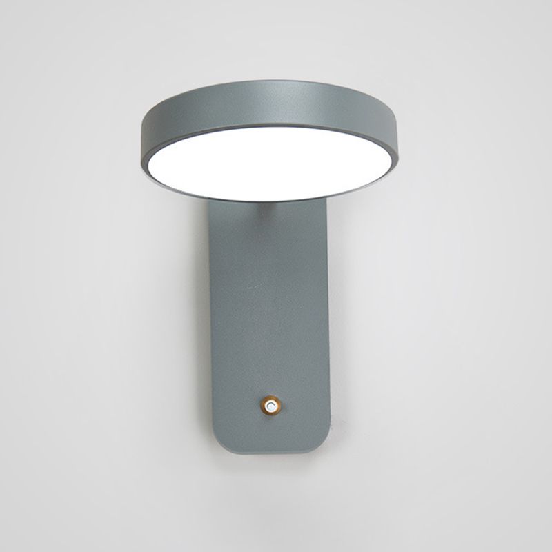 Modern Nordic LED Macaron Wall Lamp Wrought Iron Circular Wall Sconce with Acrylic Shade