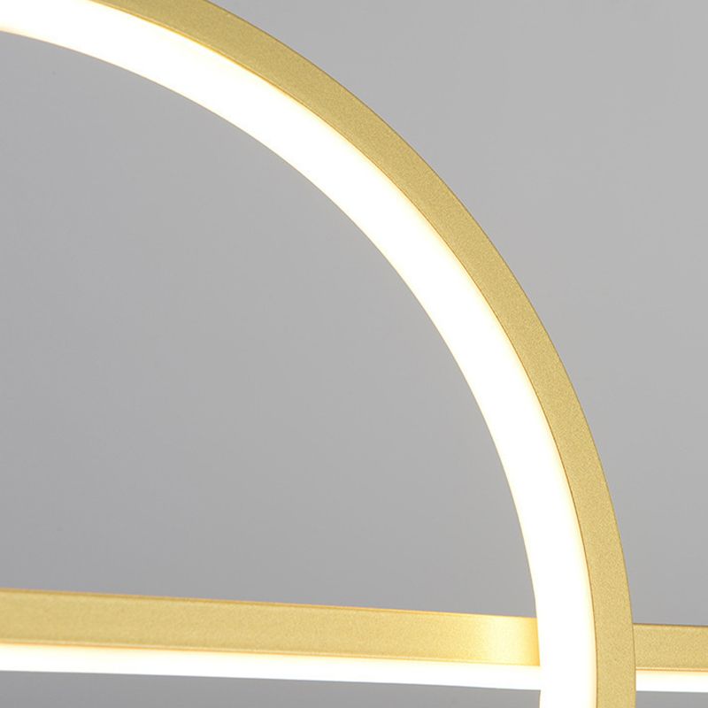 6-Light Golden/Black Ceiling Light LED Kitchen Island Lighting for Dining Table