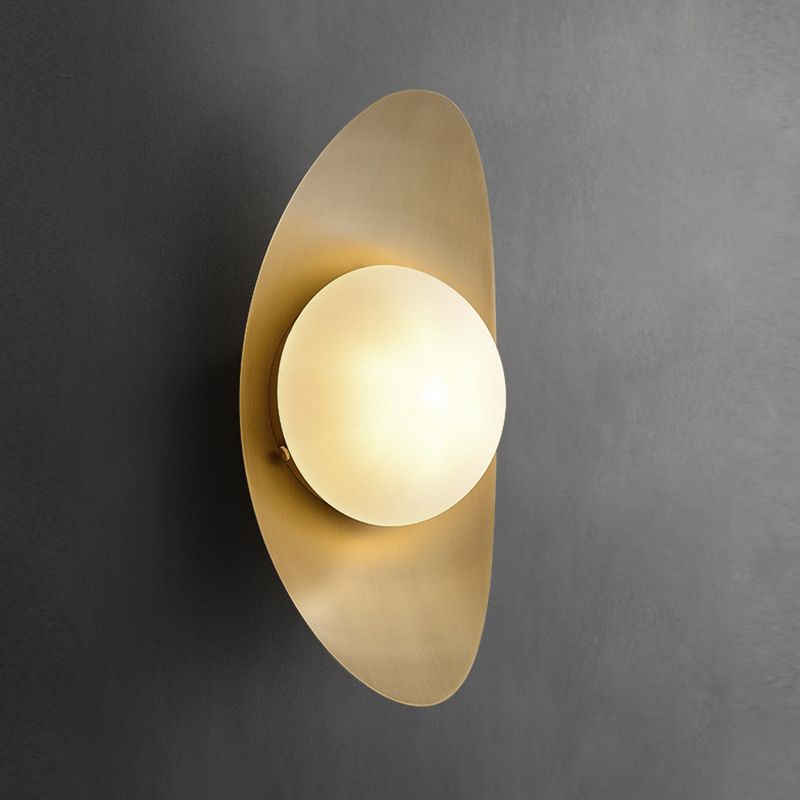 1 Light Globe Wall Lighting Fixtures Modern Style Glass Wall Mounted Lamps