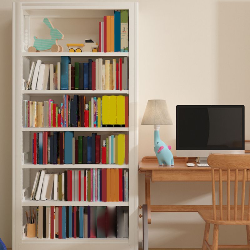 Modern Open Back Bookshelf Standard Metal Bookcase with Shelves