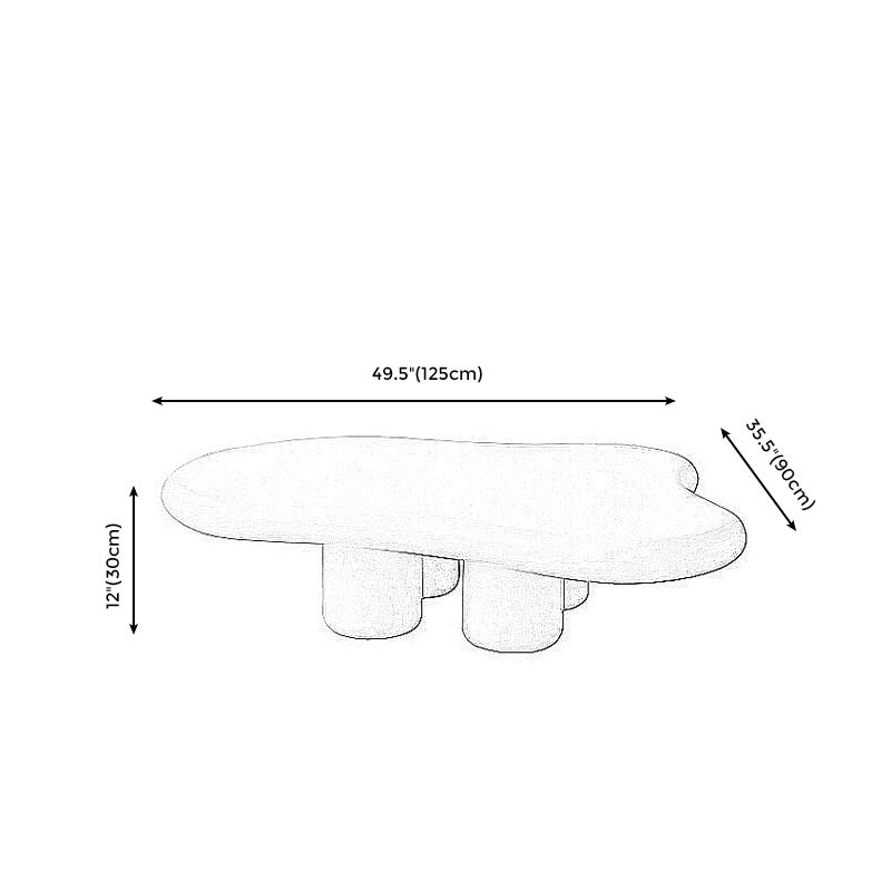 1 Single Modern Four Legs Coffee Table Black/white Cocktail Table