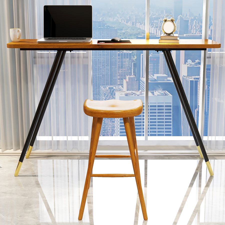 Glam Rectangle Bar Table Set 1/2 Pcs Brown Wood Bar Table Set