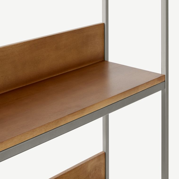 Contemporary L-Shape Office Desk Solid Wood Home Writing Desk