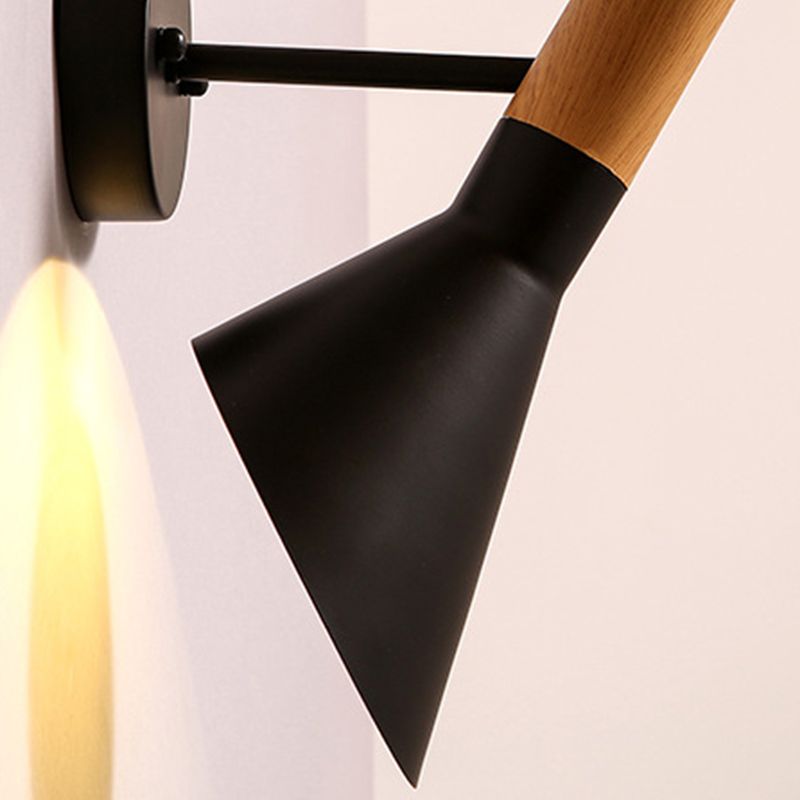 Metal Cone Shape Wall Sconce Modern Style 1 Light Wall Light Fixture