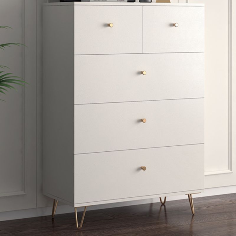 15.74" Wide Modern Accent Chest White Accent Cabinet with Drawers