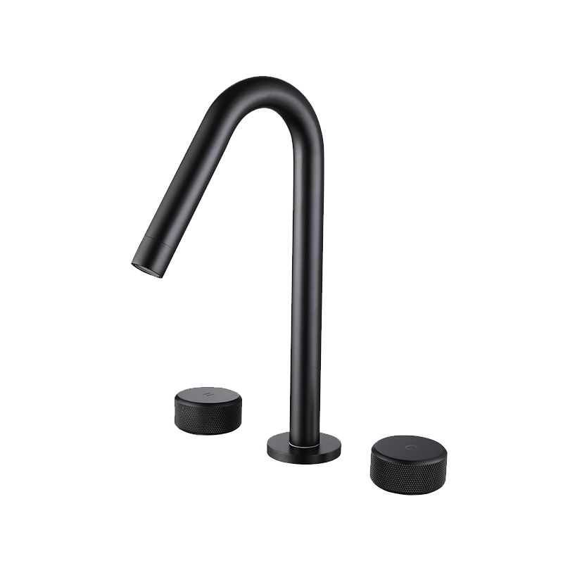 Widespread Modern Bathroom Faucet Knob Handle Gooseneck Vessel Faucet