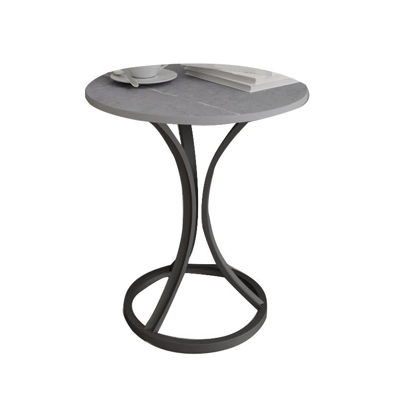 Modern Slate Round Side End Table Frame Base Type Sofa Table