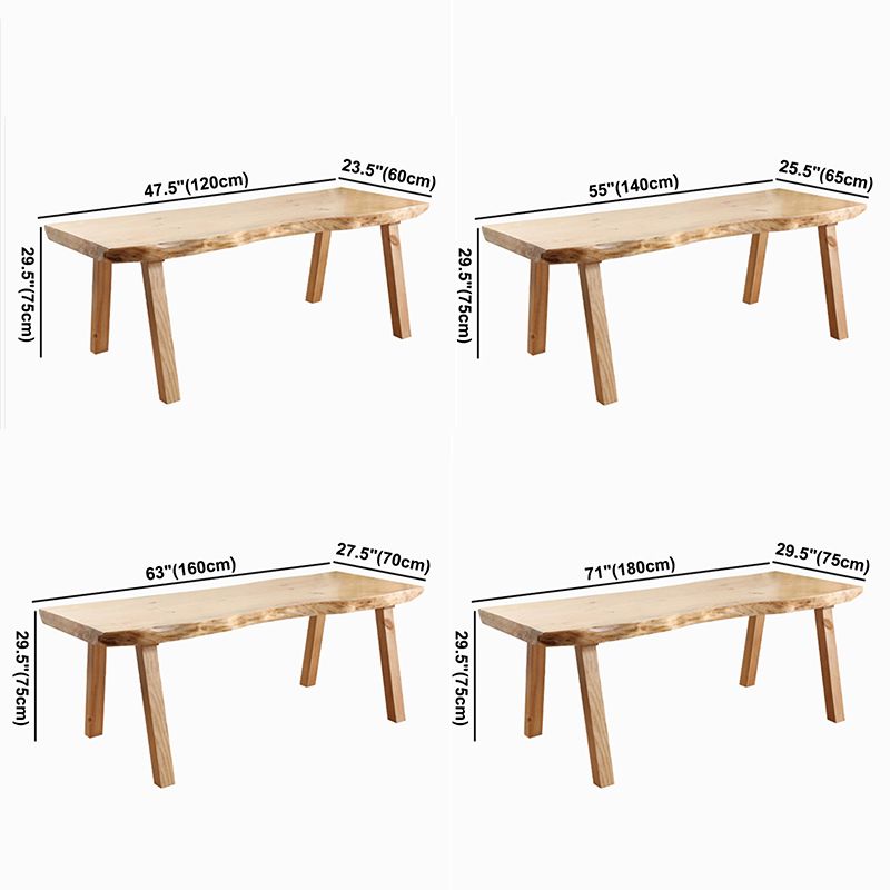 Rectangle Solid Wood Dining Table Simplicity 4 Legs Table for Dining Room
