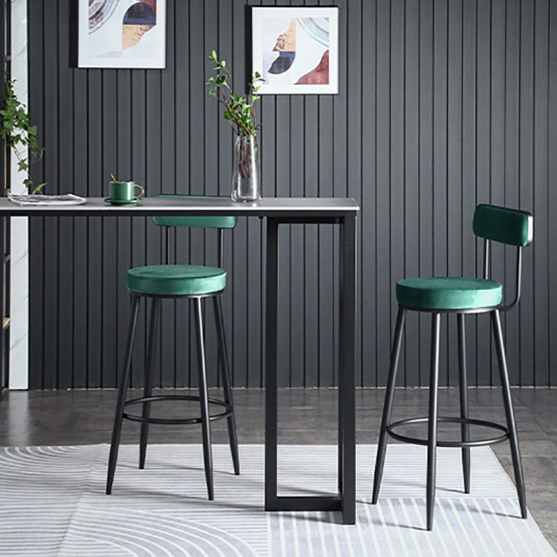 Stone Bar Table Modern Rectangle Bar Table with Double Pedestal Base for Kitchen