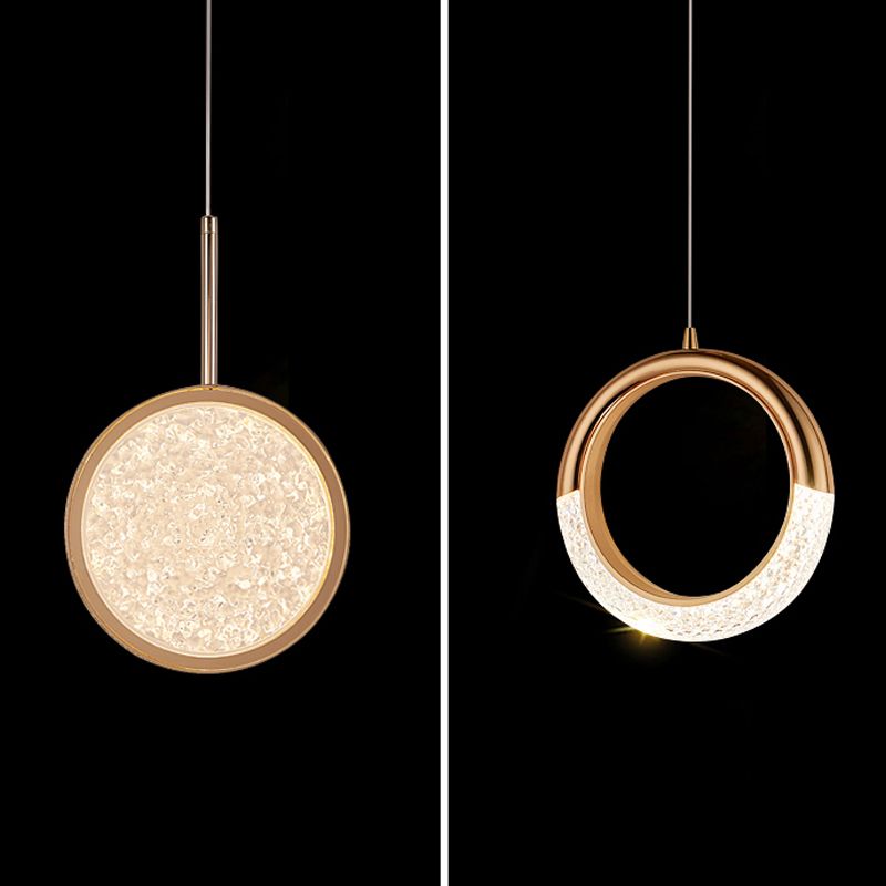 LED Hanging Light Fixture Modern Simple Style Living Room Pendant Light