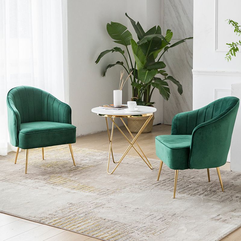 Contemporary Style Upholstered Arm Dining Chair Solid Back Side Chair for Home