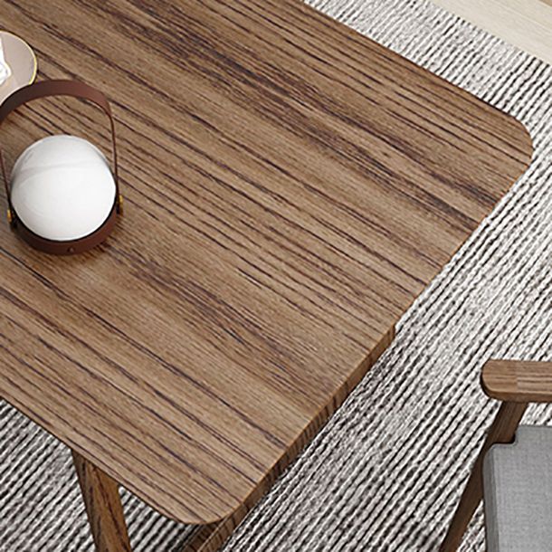 Rectangle Industrial Dining Table Solid Wood Fixed Table for Kitchen