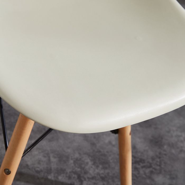 Contemporary Style Dining Chairs Armless Side Chair with Wooden Legs