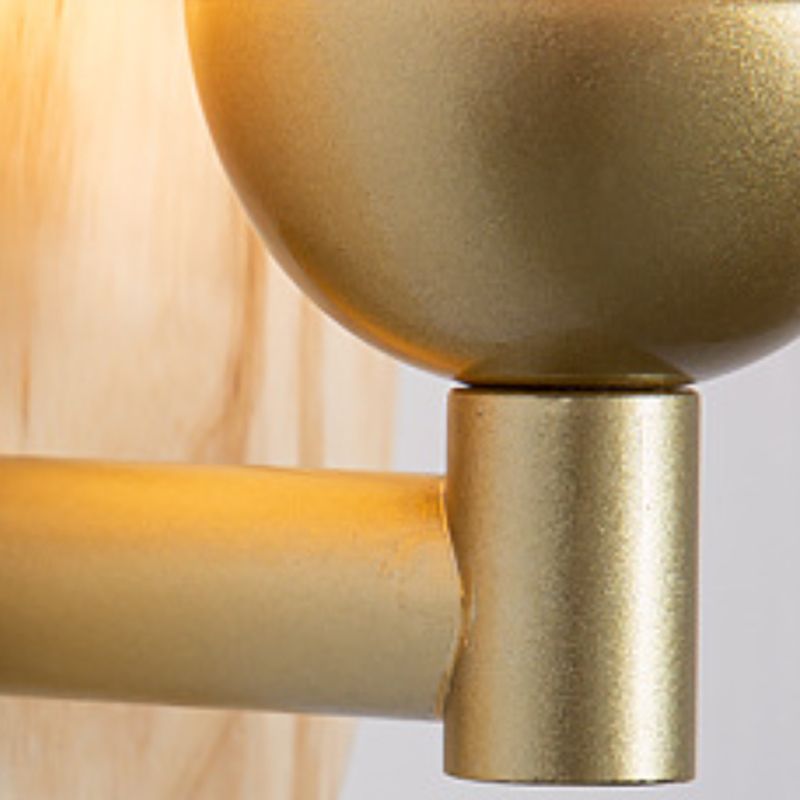 Modernism Metal Wall Light Flush Mount Wood Lighting for Foyer