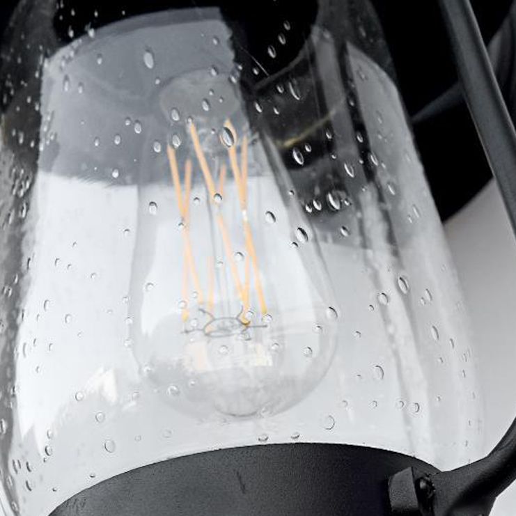 Glazen geometrische schaduw Wandverlichting Industriële stijl 1 Lichtwandgemonteerd lichtarmatuur in zwart