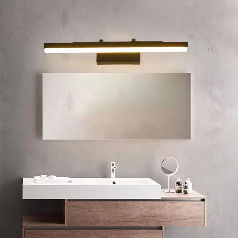 Linear Shape Wall Lighting Modern Style Metal 1 Lights Sconce Lamp for Bathroom