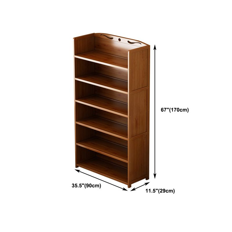 Brown Color Modern Style Bookshelf Engineer Wood Bookcase for Home