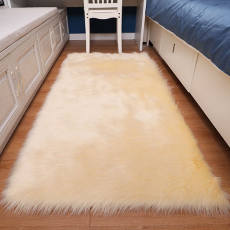 Tapis de couleur de couleur solide de tapis orange en polyester en polyester pour décoration domestique