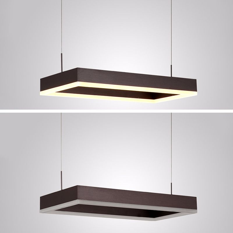 Luces colgantes de metal modernos de iluminación colgante cuadrado