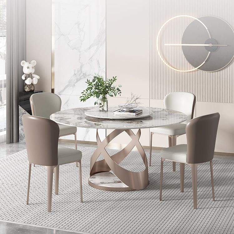 Silla sin brazos de comedor de cuero Glam, silla Parsons de comedor de metal para uso doméstico