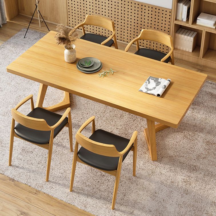 1/2/5/7 Pieces Wood Contemporary Dining Table Set Kitchen Dining Set with Wood Chairs