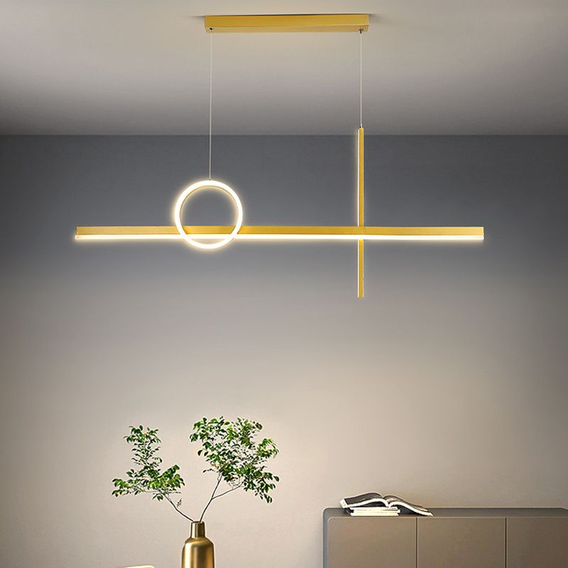 3 Light Linear Island Lights Contemporary Metal Island Lighting Fixture