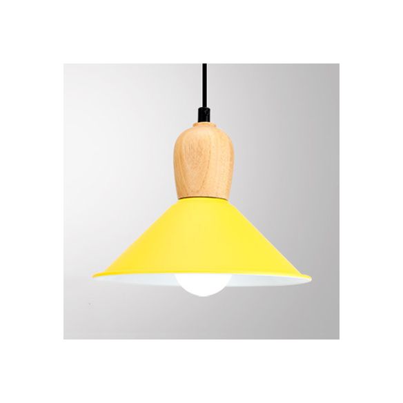 Pyramide de maternelle Pyramide Pendant Light Light Aluminium 1 Lumière lampe suspendue de couleur vive