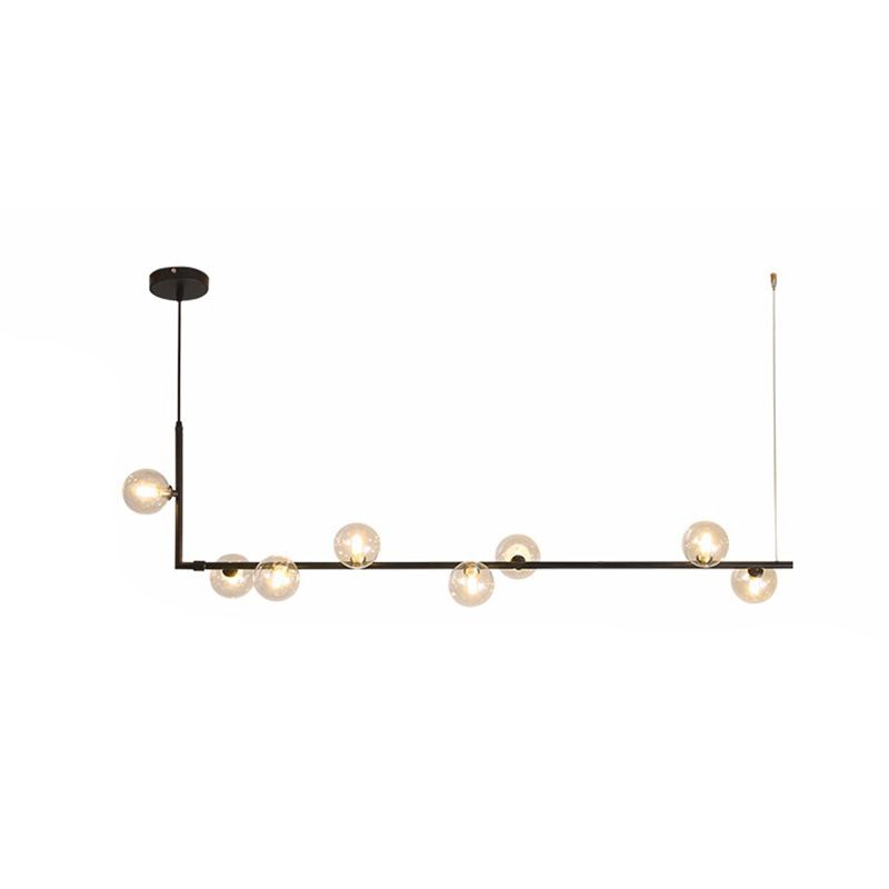 Globe Glass Island Pendant Light Minimalist Style Island Ceiling Light for Dinning Room