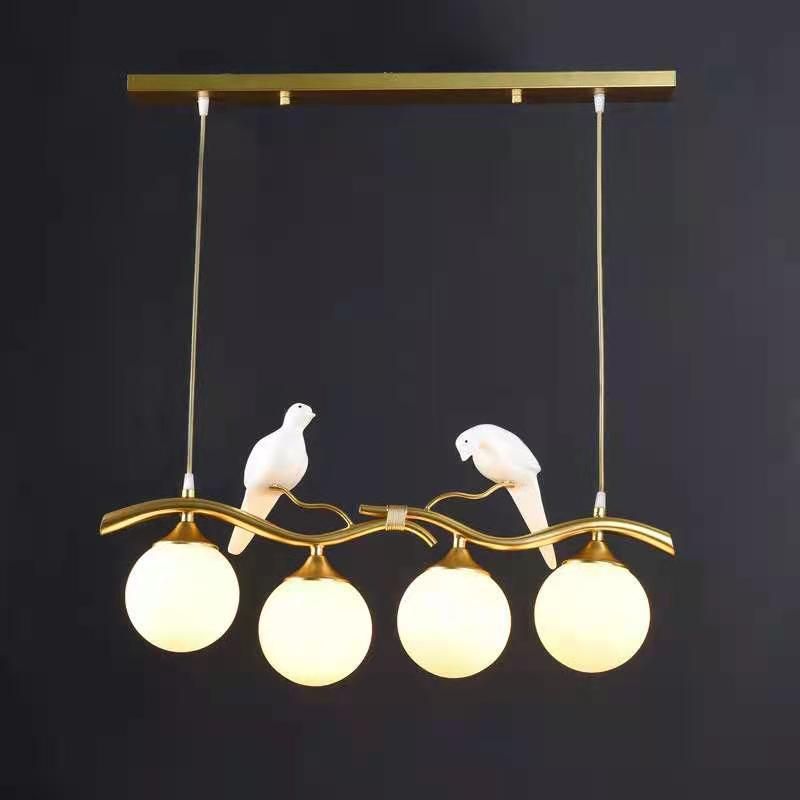 Modern Dining Pendant Light Glass Shade Hanging Light Fixture for Dining Room