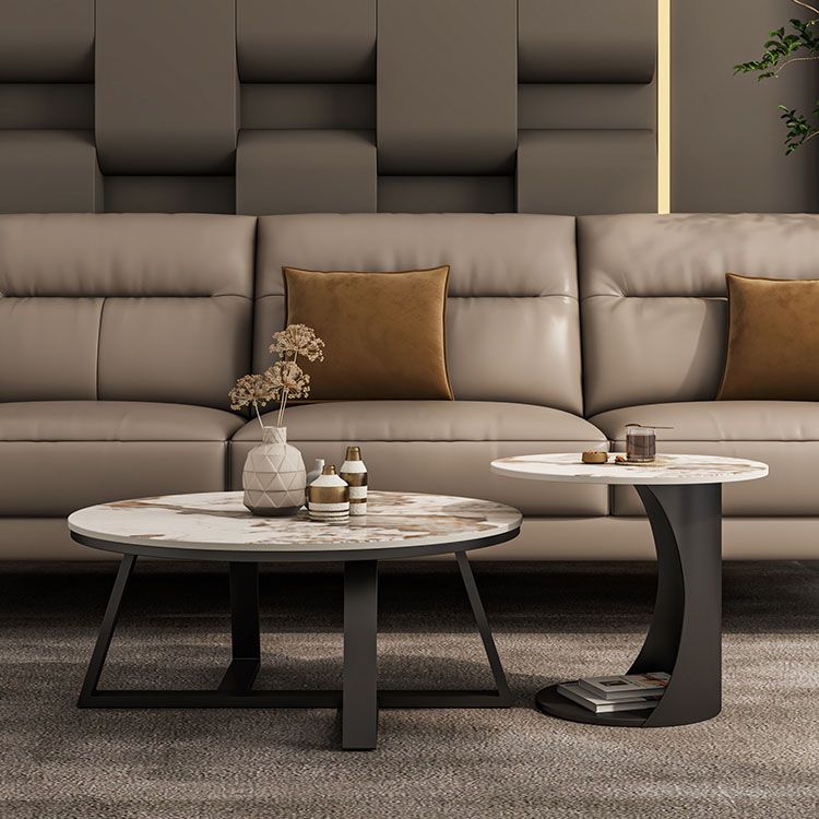 Frame Round Coffee Table Slate Top Coffee Coffee or End Table