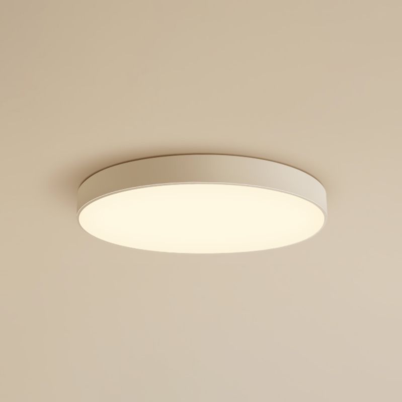 Plafonnier LED circulaire blanc en fer forgé de simplicité moderne avec abat-jour en acrylique