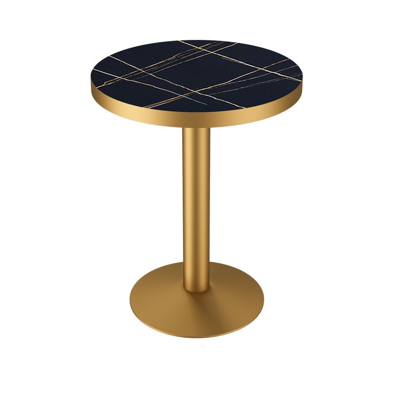 29.53" Tall Glam Style Coffee Cocktail Table Metal Pedestal Coffee Table