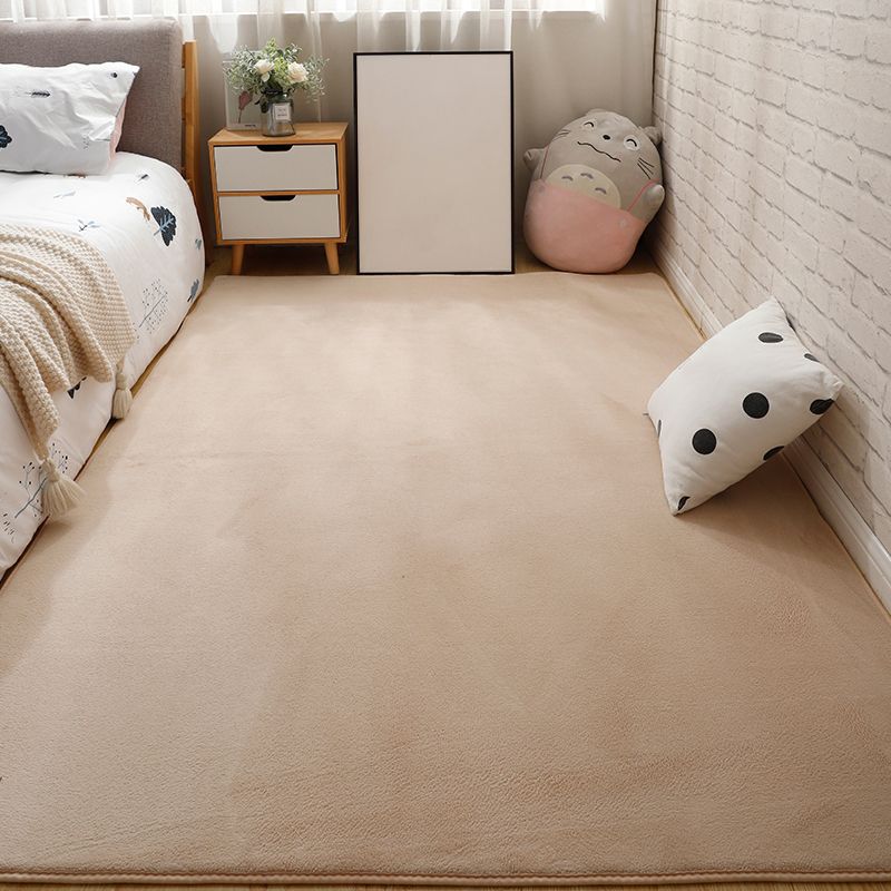 Lässige Schlafzimmer Teppich Multi-Farben Feste Farbfläche Teppich Baumwollmisch