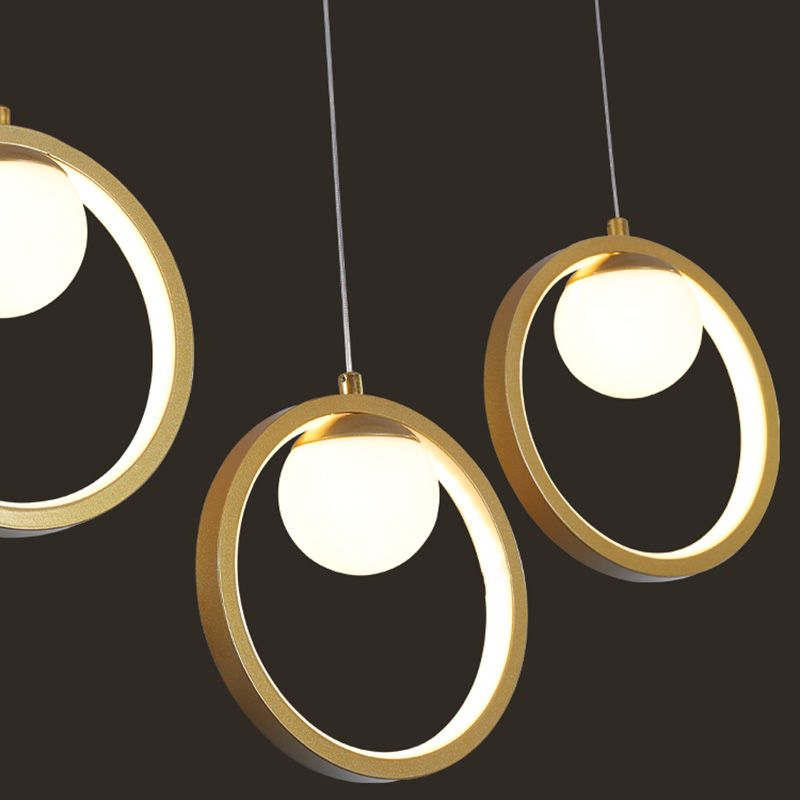 Estilo contemporáneo Geometry Island Lighting Lights Metal Island Lights