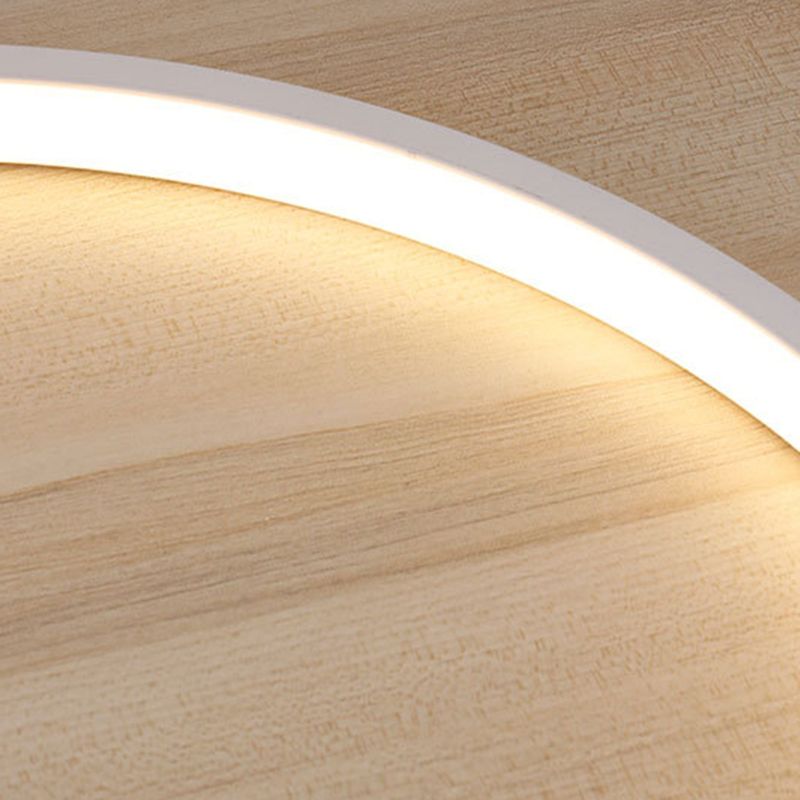 1 Light Circle Table Light Modernism Metal Night Table Lamps for Bedroom in White