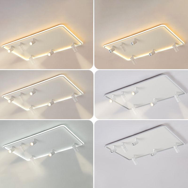 Spot encastré rectangulaire en acrylique, luminaire de plafond LED minimaliste pour salon