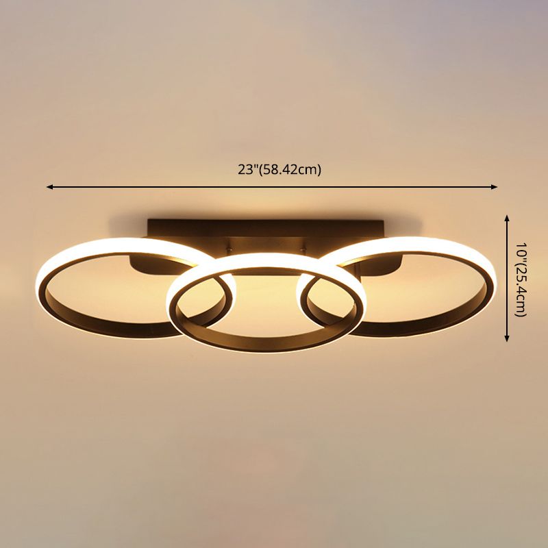 Geometric Semi Flush Mount Light Fixture Contemporary Acrylic Ceiling Mounted Fixture for Hallway