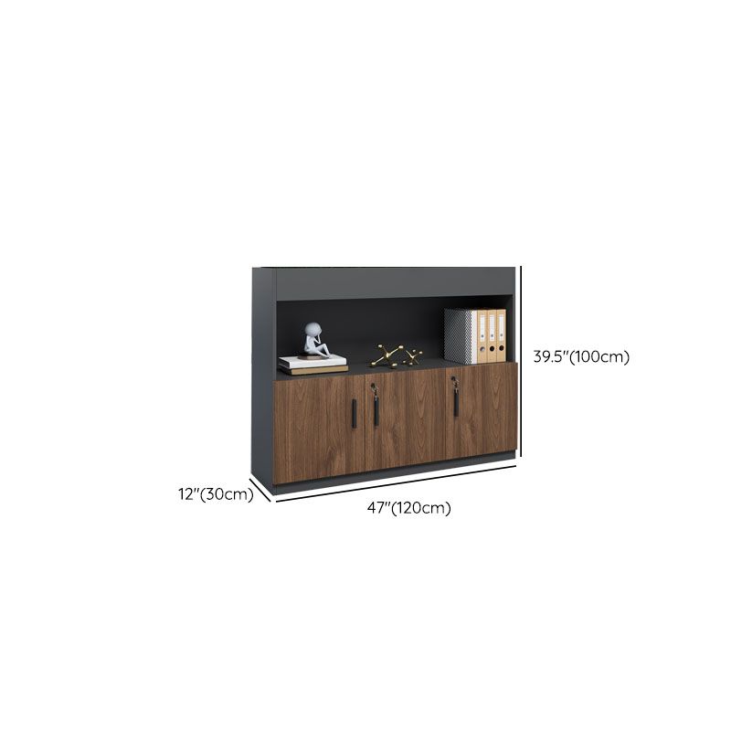 Lateral Modern Filing Cabinet Engineered Wood File Cabinet with Lock and Storage