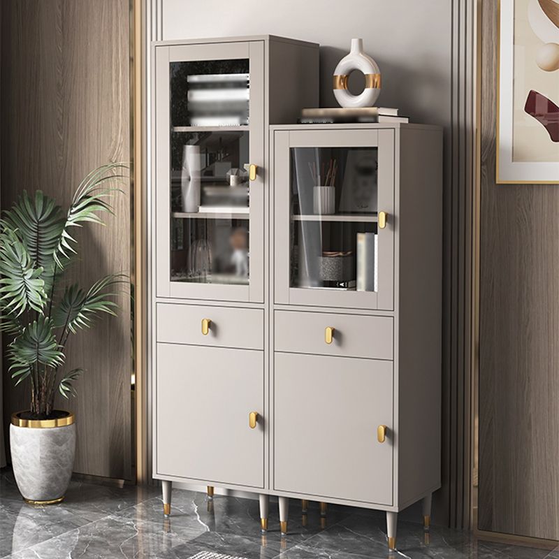 Wood Standard Bookcase Contemporary Book Shelf with Drawer Storage