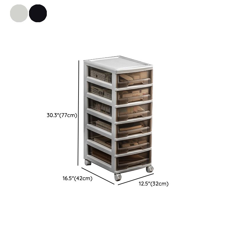 Transparent Filing Cabinet Modern Plastic Drawers Cabinet for Office