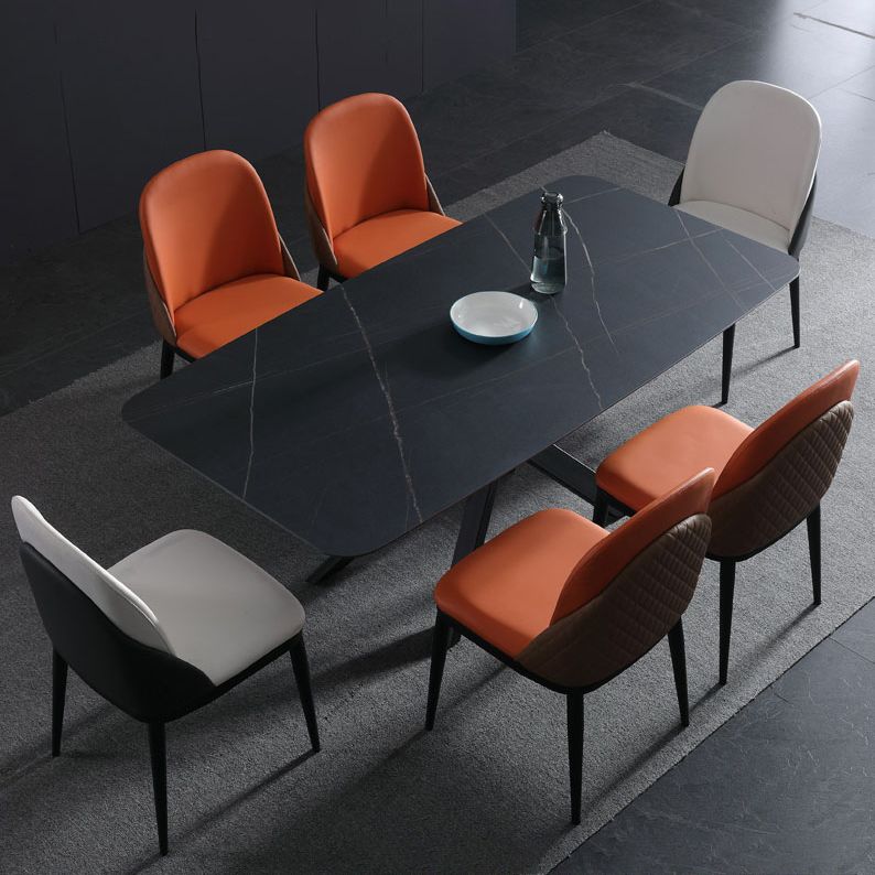 Modern Sintered Stone Rectangle Table Set 1/2/5/7 Pieces Dining Set