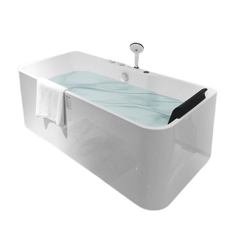 Acrylic Rectangular Tub Freestanding Soaking Bath , 31.5-inch Wide